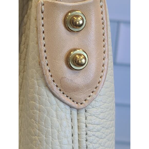 Dooney & Bourke Adjustable Mini Crossbody Bucket Bag Cream Pebbled Leather USA - Picture 5 of 16